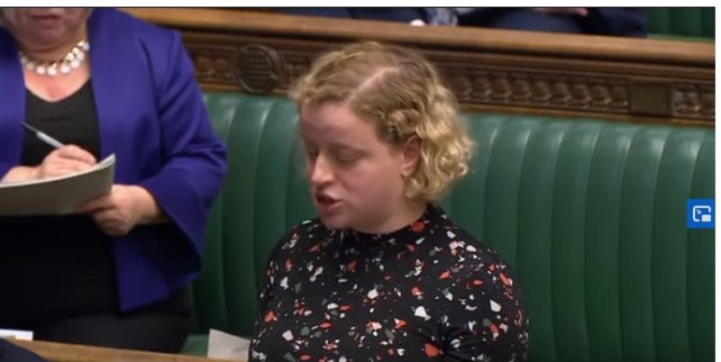 Olivia in the House of Commons Chamber