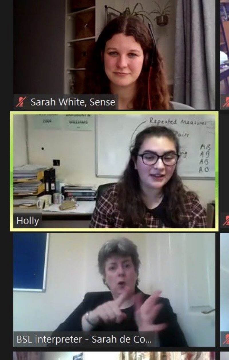 Holly sharing her experience during our APPG SEND meeting