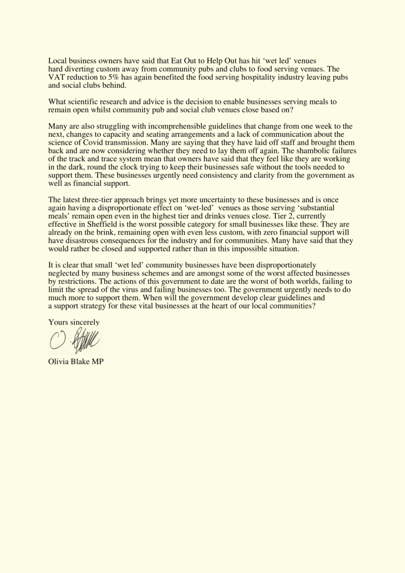 Letter to Rishi Sunak