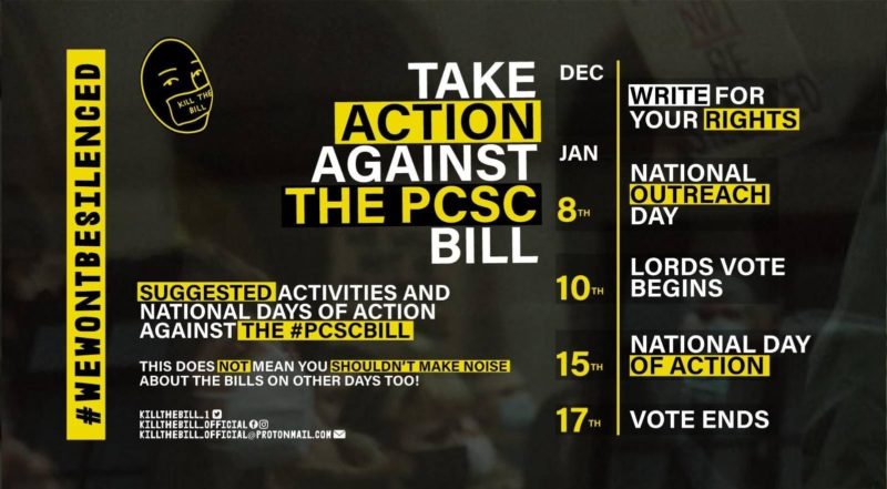 Take action against the policing bill.