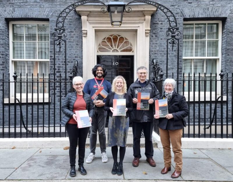 Olivia with constituents outside Number 10 Downing Street.