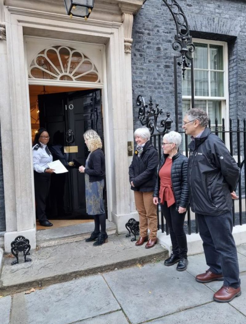 Hallam residents outside number 10.