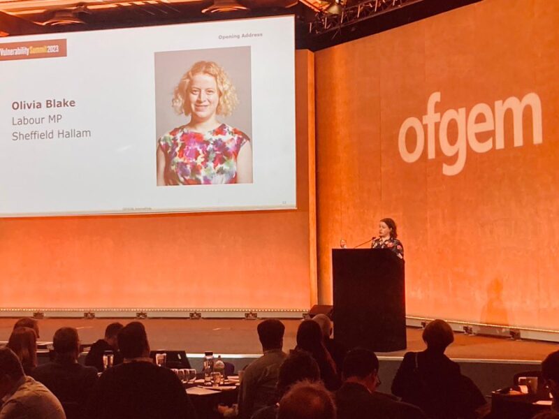 Olivia Blake MP speaking at the Ofgem vulnerability summit about the need for a single priority register for all utility companies and local authorities.